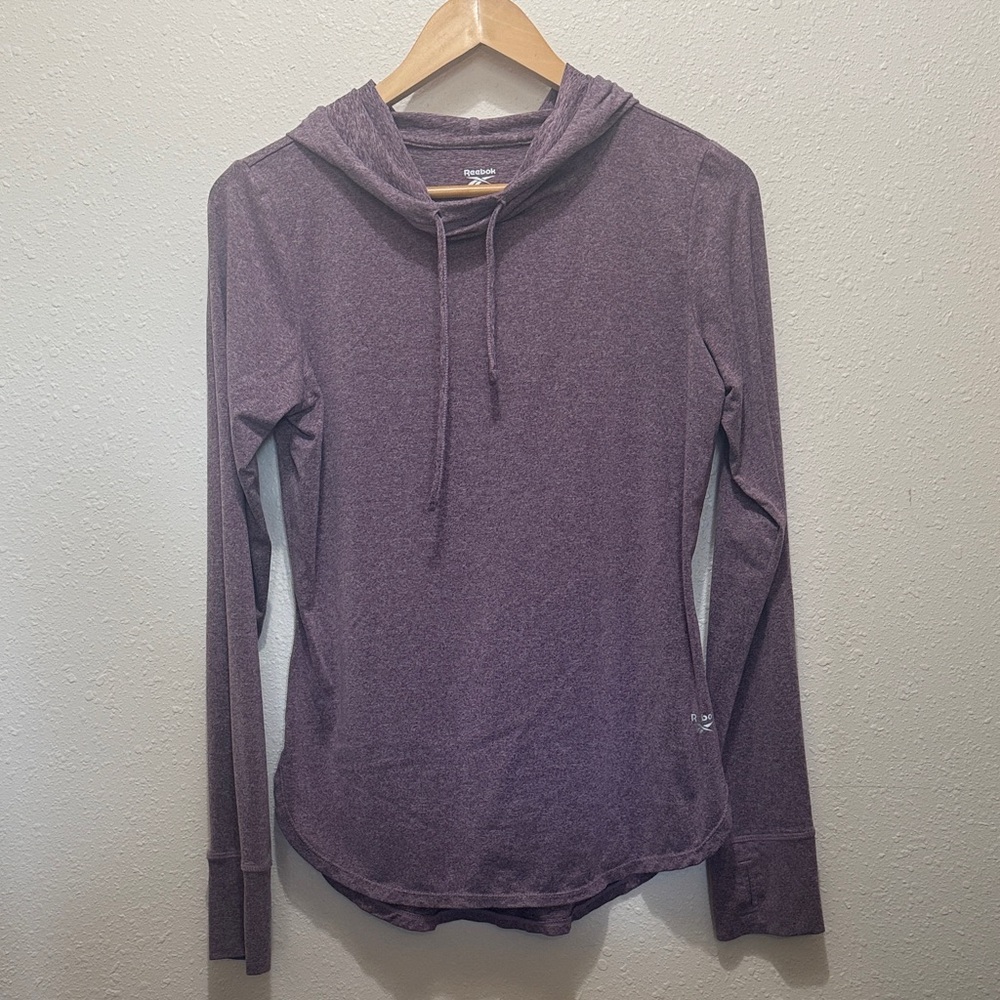 Reebok Women's Purple Hoodie Top, Size S